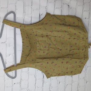 NWT prana little palm cami organic cotton top in sweet grass meadow